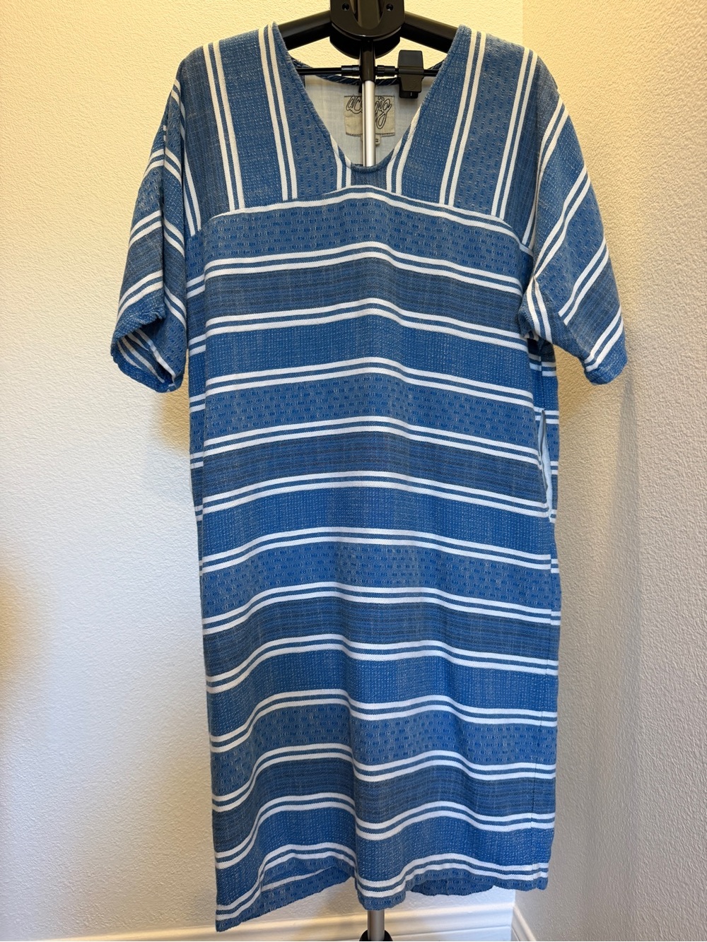 Ace & Jig Harper Dress in Blue Jean Size Medium Blue White Stripes
